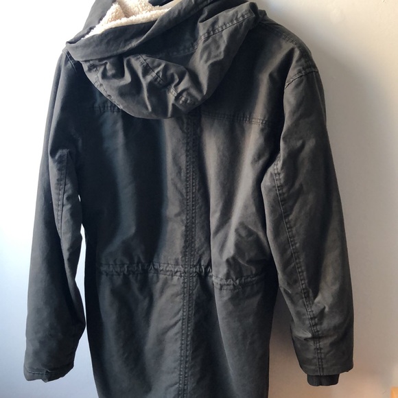 GAP Sherpa Lined Fishtail Parka - Size Small - Picture 3 of 3